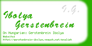 ibolya gerstenbrein business card